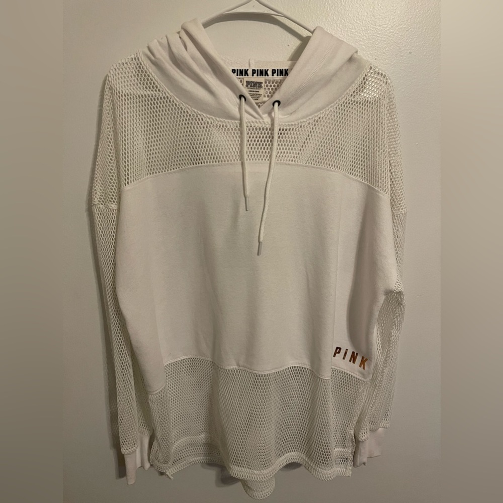 VS Pink large mesh pullover, never worn
